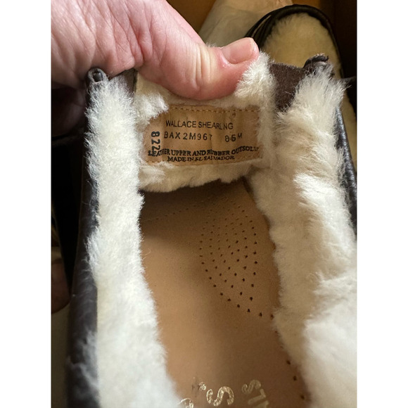 Anthropologie G.H. Bass Wallace shearling lace up Loafers size 8.5 - Picture 9 of 12